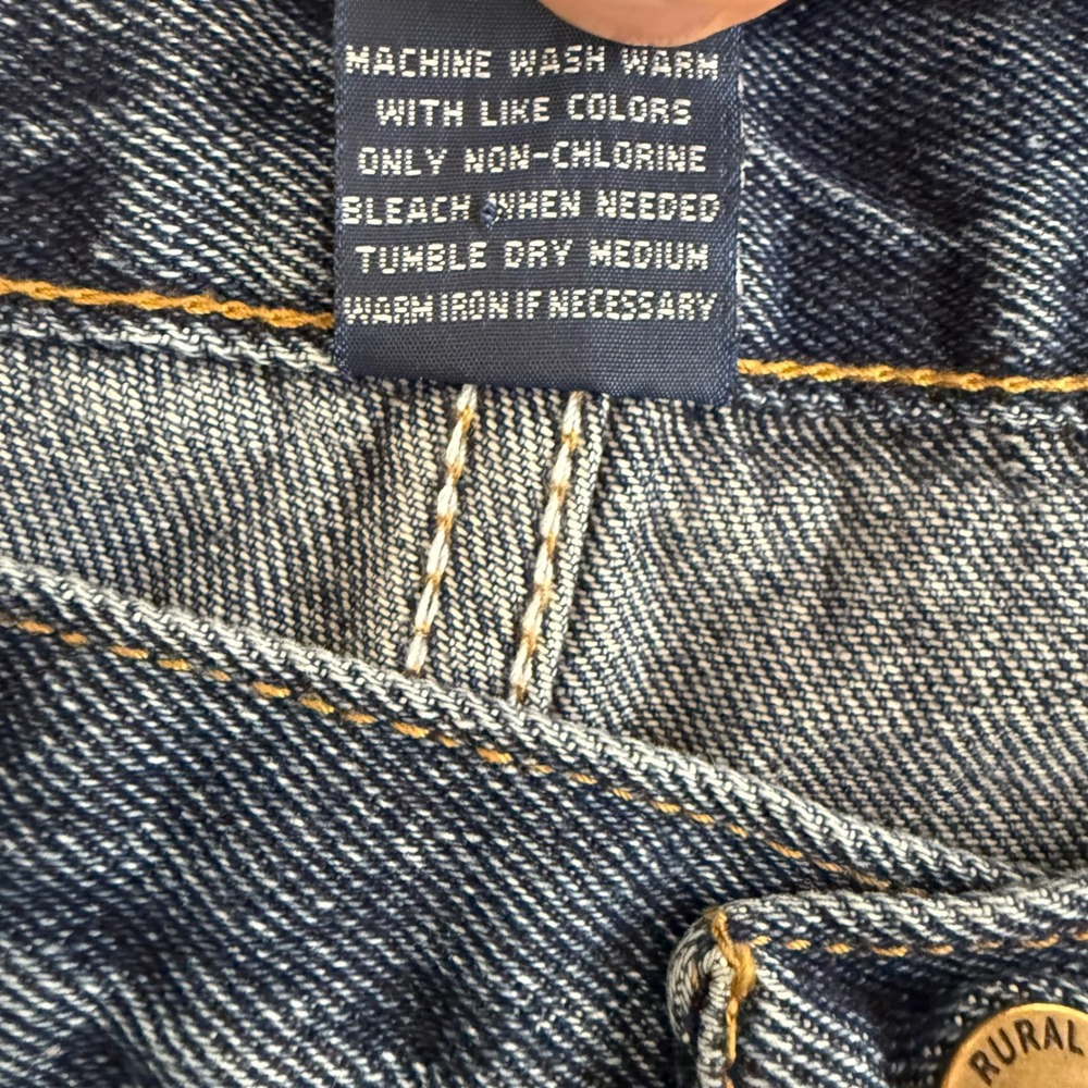 Rural King‎ Mens Dark Wash Denim Jeans 36x30 100 Cotton Made in Madagascar - Picture 5 of 8